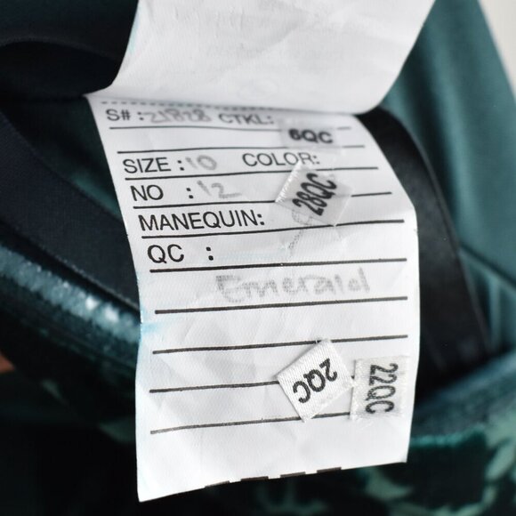 Mori Lee Strapless Floral Velvet Bridesmaid Dress - 8/10 - Picture 9 of 11